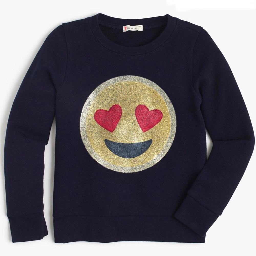 Crewcuts Lovestruck Emoji Sweatshirt